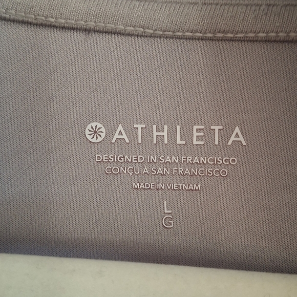 Athleta Seasoft Quarter 1/4 Zip Cropped Pull.over Tensil Grey - Picture 6 of 8